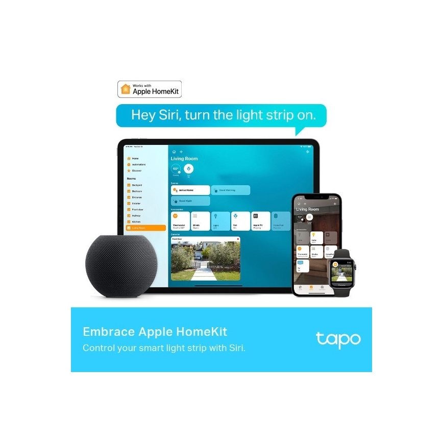 TP-Link - LED RGBW himmennettävä valonauha 5 m LED/24W/230V Wi-Fi