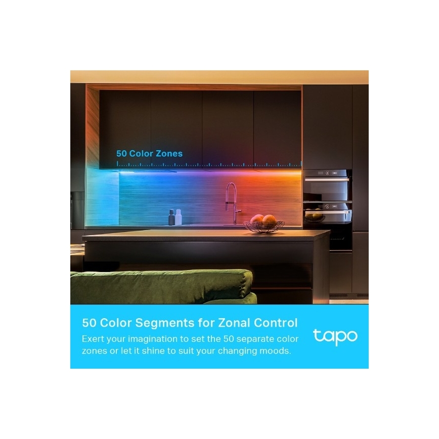 TP-Link - LED RGBW himmennettävä valonauha 5 m LED/24W/230V Wi-Fi