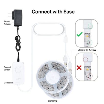 TP-Link - LED RGBW himmennettävä valonauha 5 m LED/24W/230V Wi-Fi