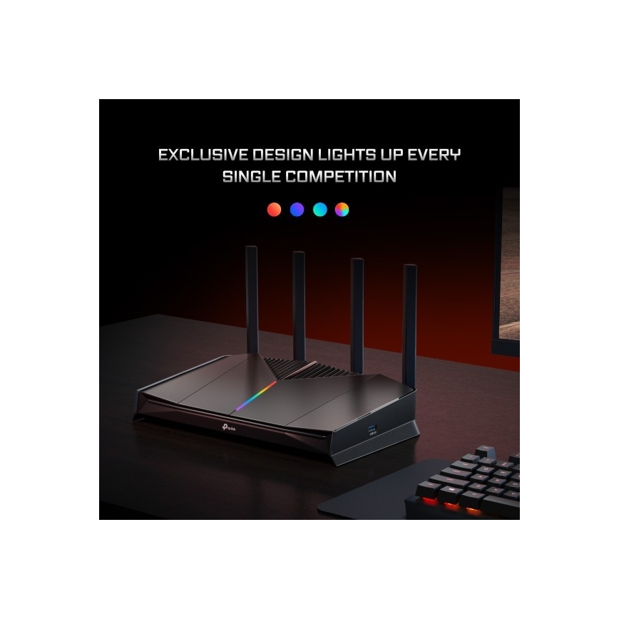TP-Link - Pelikäyttöön suunniteltu kaksitaajuuksinen Wi‑Fi 7 -reititin