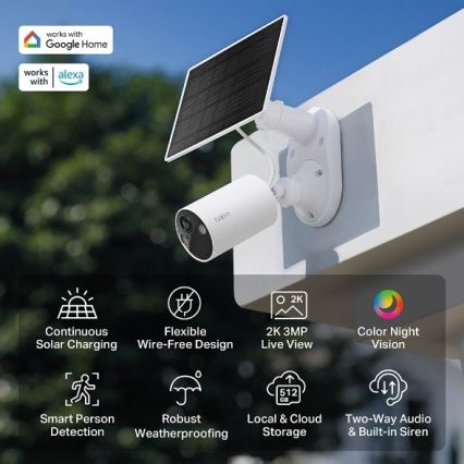 TP-Link - Aurinkokäyttöinen ulkokamera anturilla IP65 Wi‑Fi