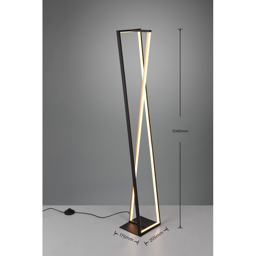 Trio - LED Himennettävä lattiavalaisin EDGE LED/26W/230V 2300/3000/4000K musta/kulta