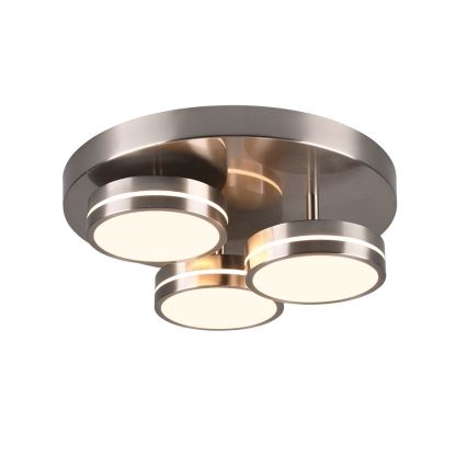 Trio - himmennettävä LED-kattovalaisin FRANKLIN 3xLED/8,5 W/230 V/3000 K Ø 35 cm mattakromi