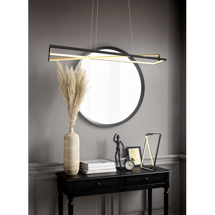 Trio - LED-himmennettävä riippuvalaisin kaapelilla EDGE LED/35W/230V 2300/3000/4000K musta/kulta