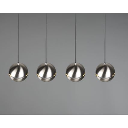 Trio - Kattokruunu johdossa FLETCHER 4xE14/40W/230V mattakromi