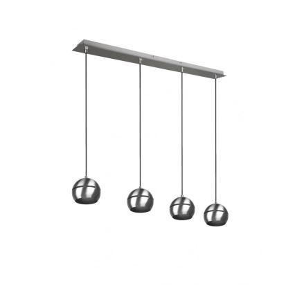 Trio - Kattokruunu johdossa FLETCHER 4xE14/40W/230V mattakromi