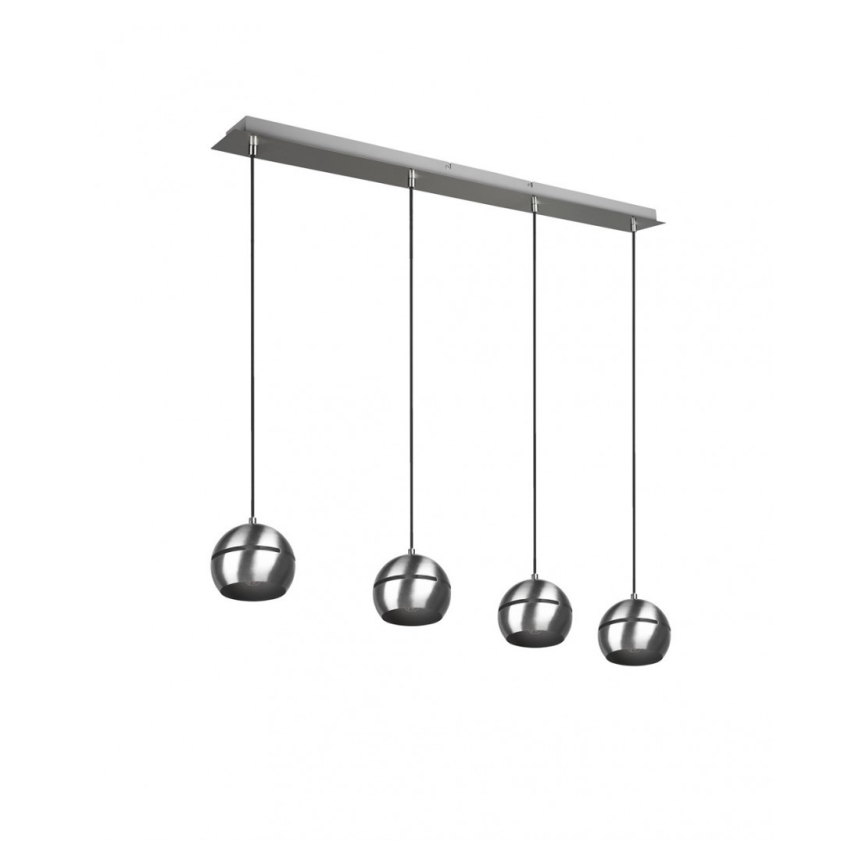 Trio - Kattokruunu johdossa FLETCHER 4xE14/40W/230V mattakromi