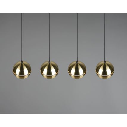 Trio - Kattokruunu johdossa FLETCHER 4xE14/40W/230V messinki