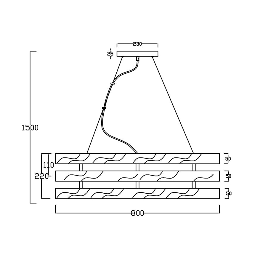 Trio - Kattokruunu narussa DUNCAN 4xE14 / 40W / 230V
