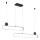 Trio - LED Himennettävä vaijeririippuvalaisin GRANT LED/54W/230V 2300/3000/4000K musta/mattakromi