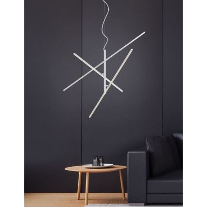 Trio - LED Himmennettävä kattokruunu johdossa TIRIAC 3xLED/8,5W/230V valkoinen