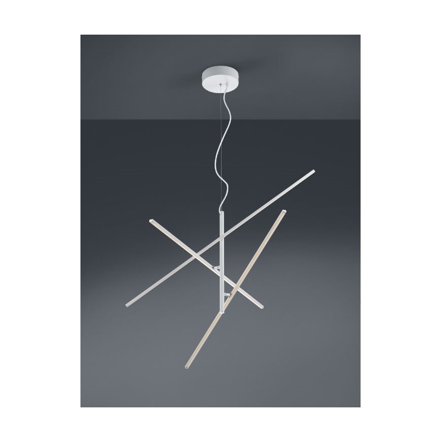 Trio - LED Himmennettävä kattokruunu johdossa TIRIAC 3xLED/8,5W/230V valkoinen