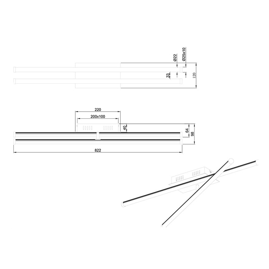 Trio - LED-himmennettävä upotettava kattokruunu SMARAGD 2xLED / 8W / 230V 3000-6000K