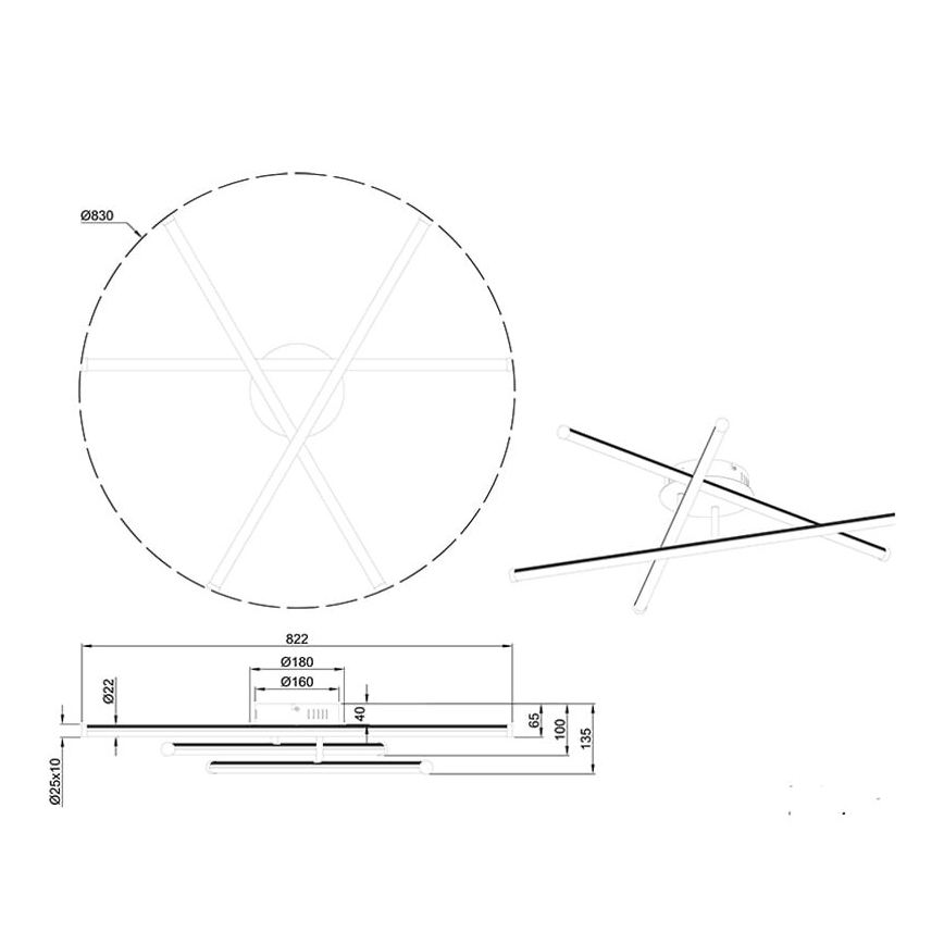 Trio - LED-himmennettävä upotettava kattokruunu SMARAGD 3xLED / 8W / 230V 3000-6000K