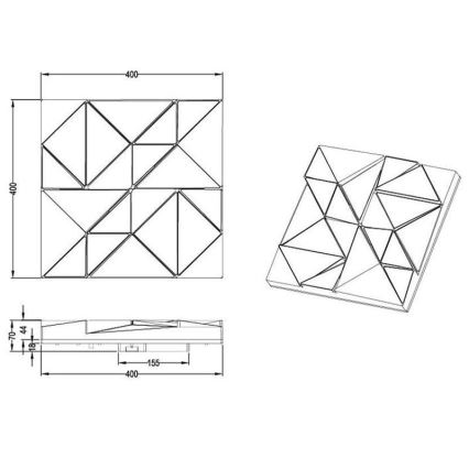 Trio - LED-kattovalaisin TRINITY LED/24W/230V 3000/4000/5500K