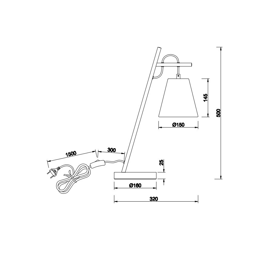 Trio - Pöytävalaisin ANDREUS 1xE14 / 40W / 230V