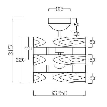Trio - Recessed chandelier DUNCAN 1xE27/40W/230V