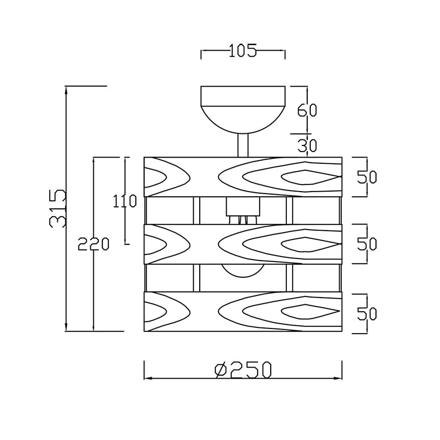 Trio - Recessed chandelier DUNCAN 1xE27/40W/230V