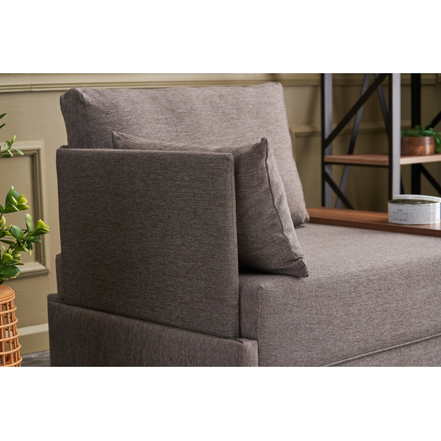 TULA kulmanojatuoli, ruskea, vasen