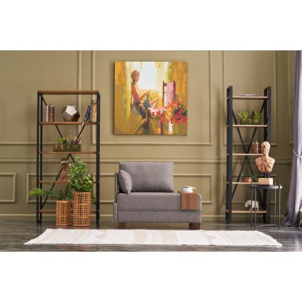 TULA kulmanojatuoli, ruskea, vasen