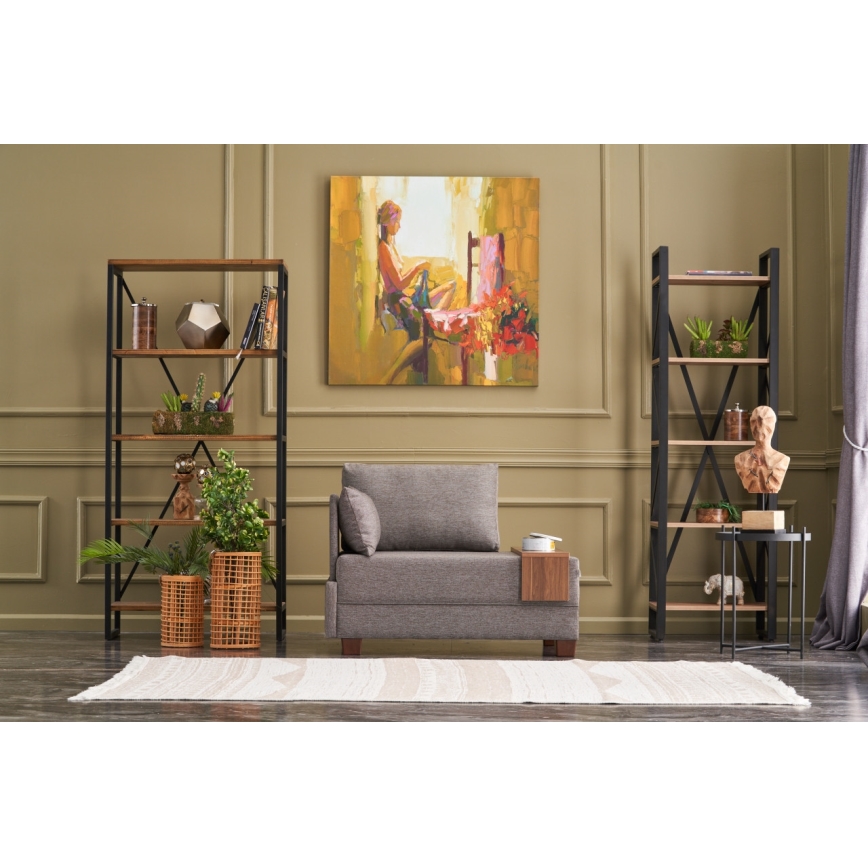 TULA kulmanojatuoli, ruskea, vasen