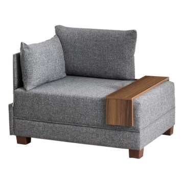 TULA kulmatuoli, vasen, harmaa