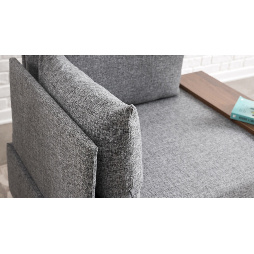 TULA kulmatuoli, vasen, harmaa