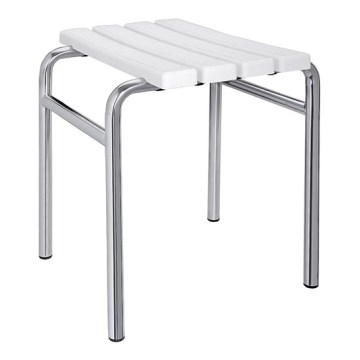 Tuoli 44x45 cm hopea/valkoinen