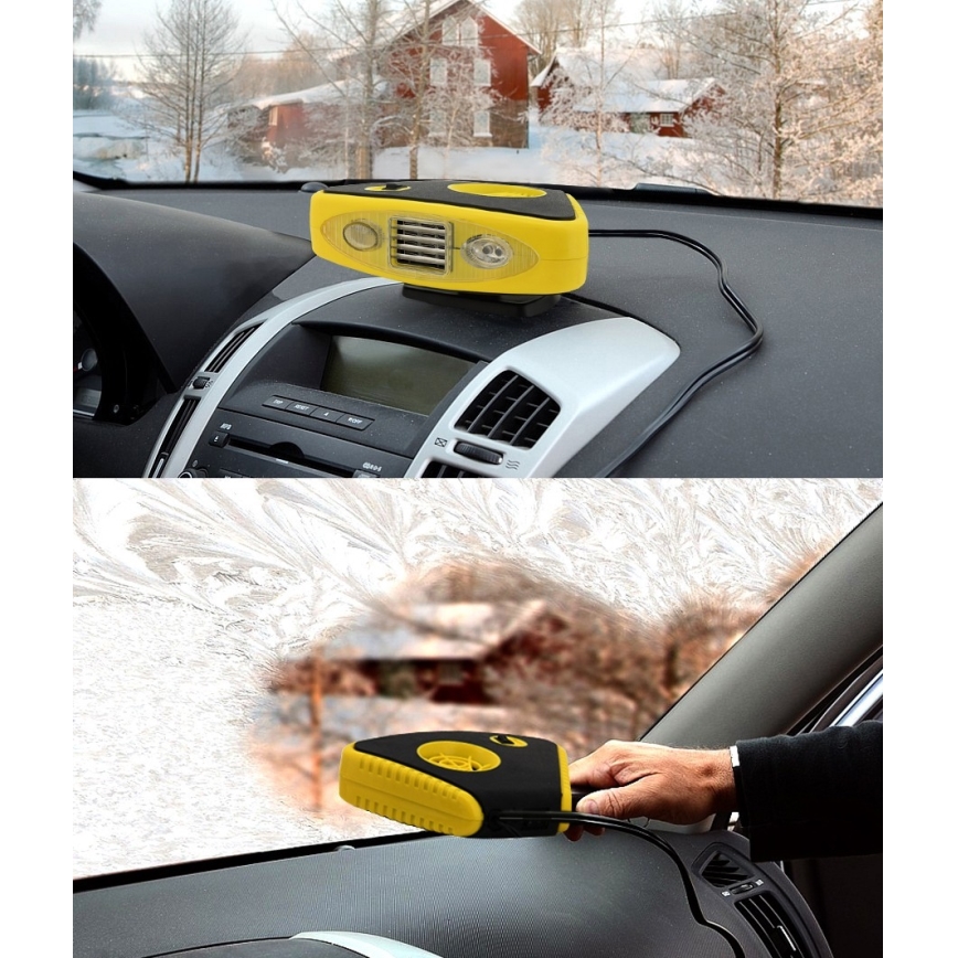 Tuuletin lämmityksellä ja LED-valolla 3in1 158W/12V