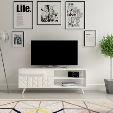 TV-pöytä VENEDIK 43,7x120 cm valkoinen