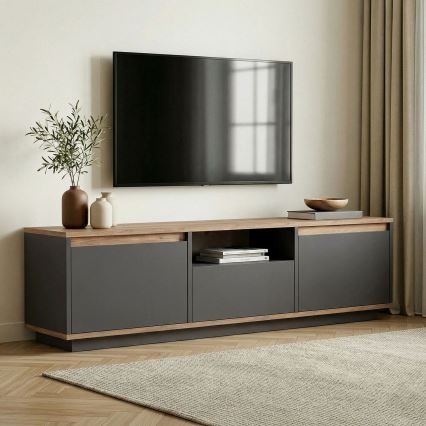 TV-taso KREDE 160x30 cm antrasiitti/mänty