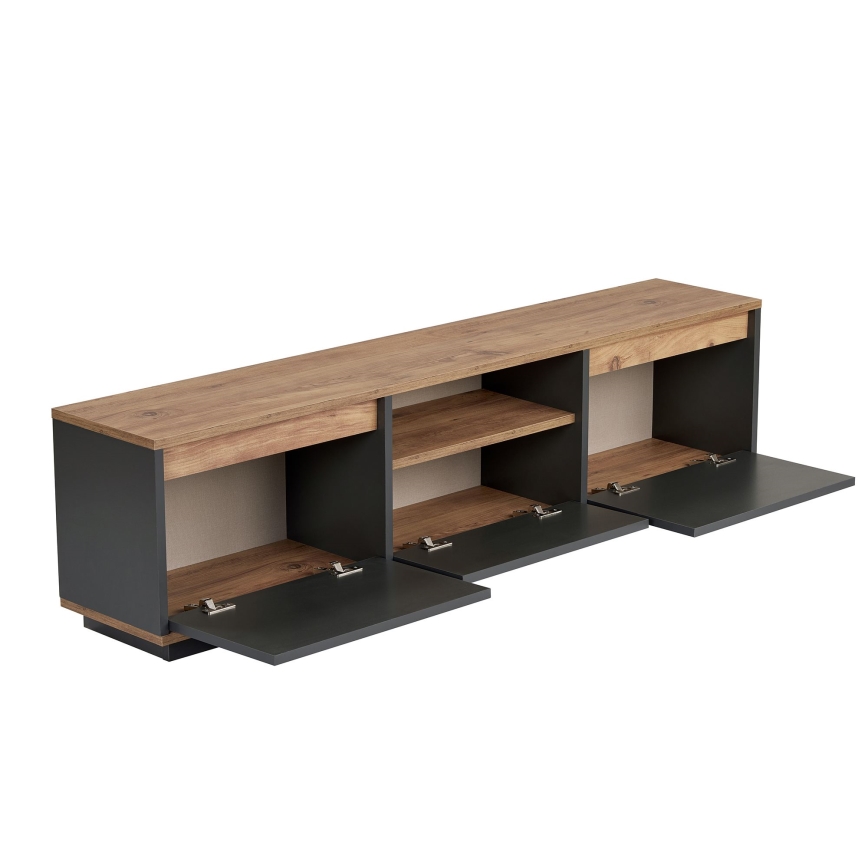 TV-taso KREDE 160x30 cm antrasiitti/mänty