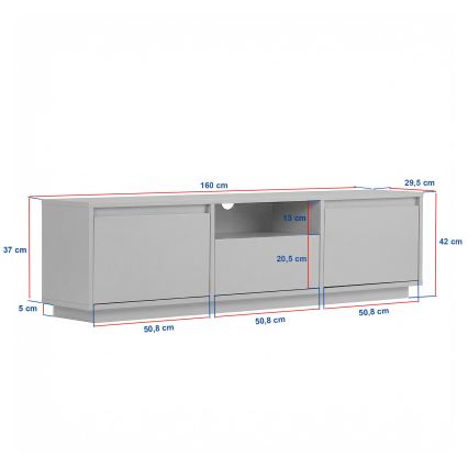 TV-taso KREDE 160x30 cm beige