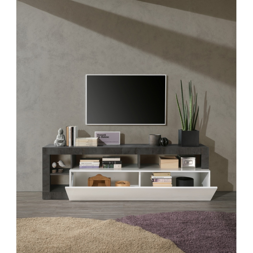 TV-taso LENOR valkoinen/antrasiitti