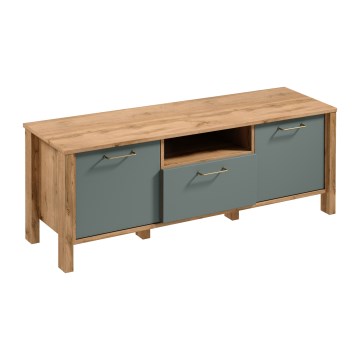 TV-taso MENTA 138x49 cm Wotan-tammi/vihreä