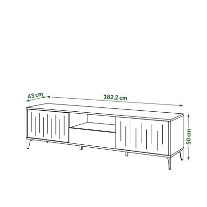 TV-taso, jossa laatikko RONJA taupe/musta