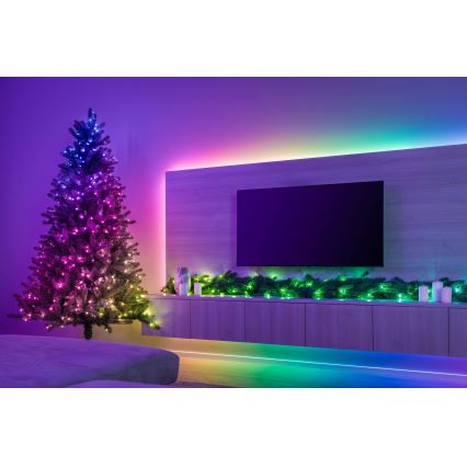 Twinkly - LED RGBW himmennettävä joulukoriste GARLAND 50 x LED 2,7 m Wi-Fi