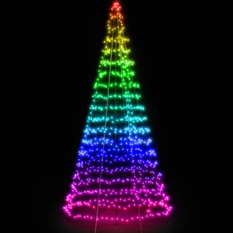 Twinkly - LED RGBW Himmennettävä ulko joulukuusi LIGHT TREE 300xLED 2m IP44 Wi-Fi