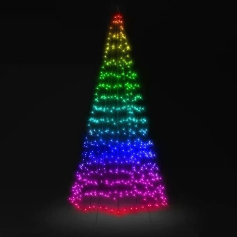 Twinkly - LED RGBW Himmennettävä ulko joulukuusi LIGHT TREE 450xLED 3m IP44 Wi-Fi