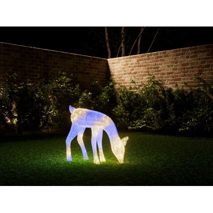 Twinkly - LED RGBW Himmennettävä ulko Joulu poro REINGEERS 160xLED IP44 Wi-Fi
