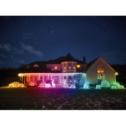 Twinkly - LED RGBW Himmennettävä ulko Joulu poro REINGEERS 160xLED IP44 Wi-Fi