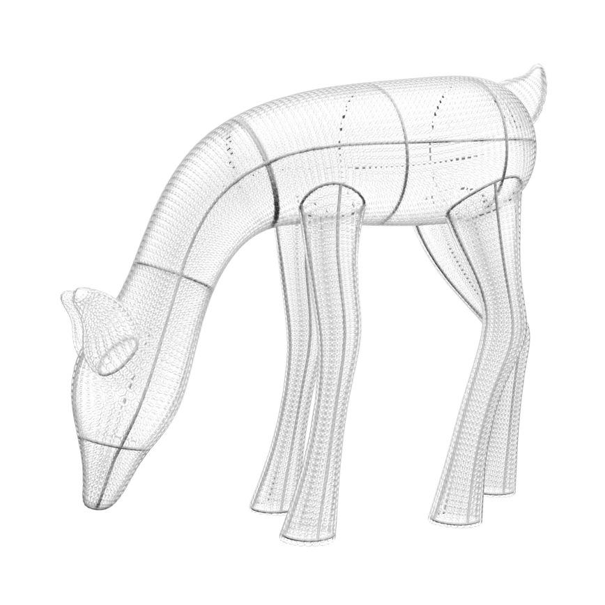 Twinkly - LED RGBW Himmennettävä ulko Joulu poro REINGEERS 160xLED IP44 Wi-Fi