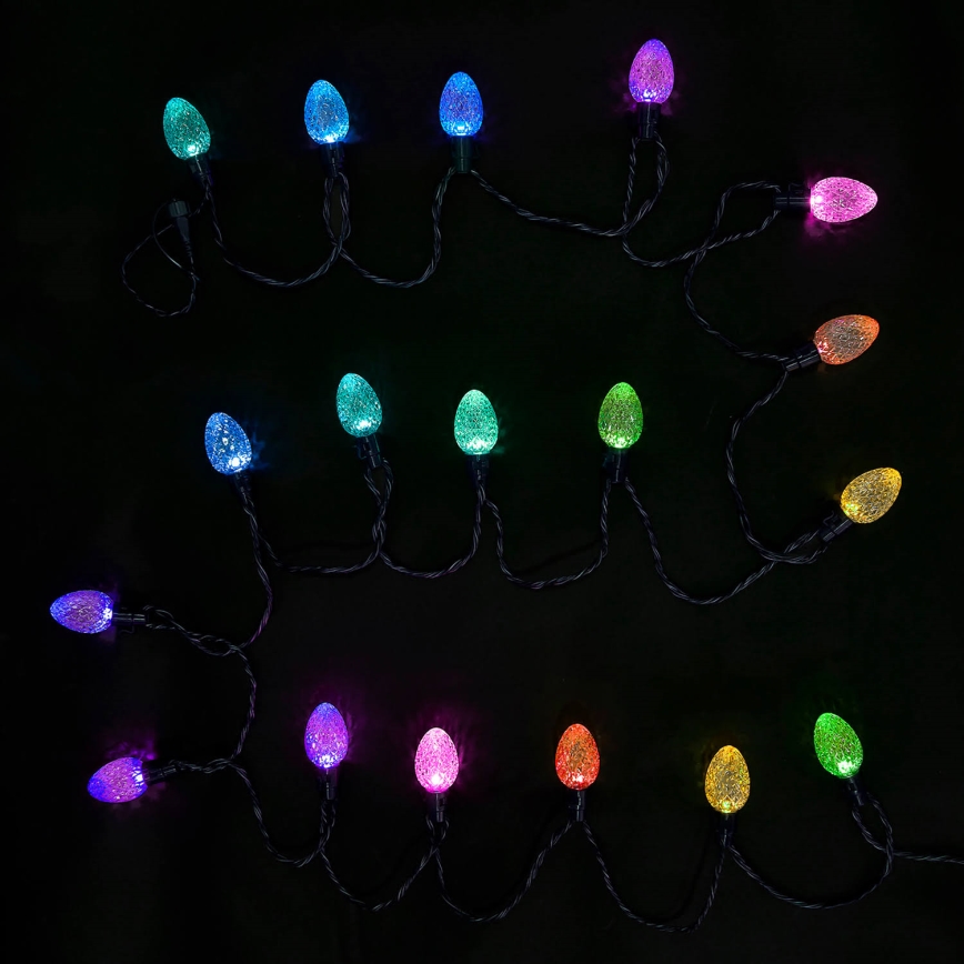 Twinkly - LED RGB himmennettävä ulkokäyttöön tarkoitettu joulukoristevalosarja FACETED 40xLED 14,5 m IP44 Wi-Fi