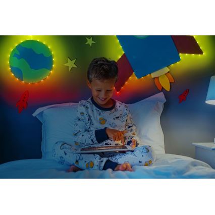 Twinkly - LED RGB Ulkotila himmennettävä nauha DOTS 200xLED 10 m IP44 Wi-Fi