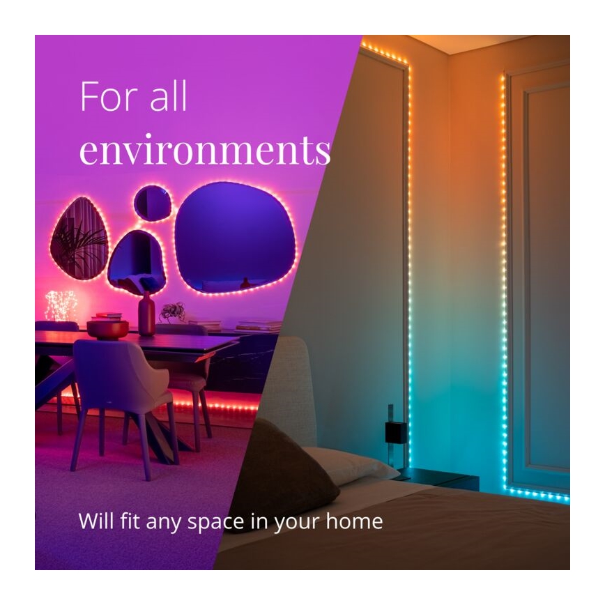 Twinkly - LED RGB Ulkotila himmennettävä nauha DOTS 200xLED 10 m IP44 Wi-Fi