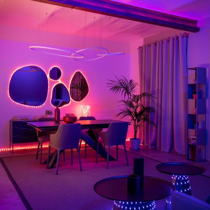 Twinkly - LED RGB Ulkotila himmennettävä nauha DOTS 400xLED 20 m IP44 Wi-Fi