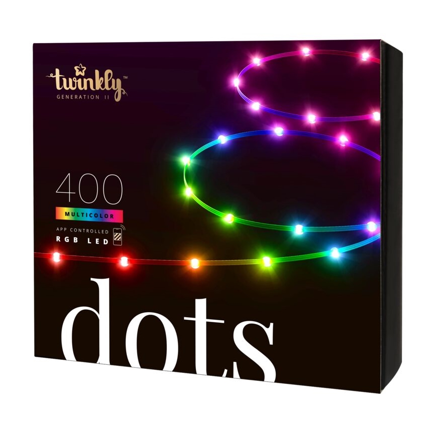 Twinkly - LED RGB Ulkotila himmennettävä nauha DOTS 400xLED 20 m IP44 Wi-Fi