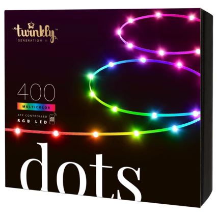 Twinkly - LED RGB Ulkotila himmennettävä nauha DOTS 400xLED 20 m IP44 Wi-Fi