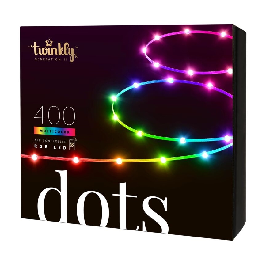 Twinkly - LED RGB Ulkotila himmennettävä nauha DOTS 400xLED 20 m IP44 Wi-Fi