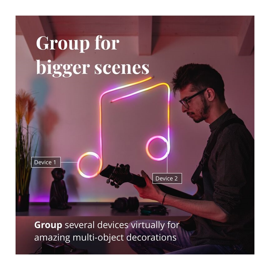 Twinkly - LED RGB Himmennettävä nauha FLEX 200xLED 2 m Wi-Fi